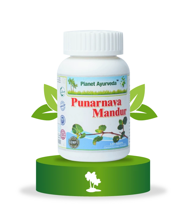 Punarnava Mandoor Planet Ayurveda dodatak ishrani za bubrege i nivo gvožđa
